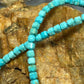 Sterling Silver 5mm Faceted Turquoise Beads 16" Necklace For Women