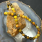 Sterling Silver 8mm Round Yellow Jasper 16" Necklace For Women