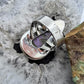 Sterling Southwestern Style Elongated Teardrop Stichtite Ring Size 8.75 For Women