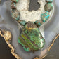 Vintage Chunky Natural Turquoise Stone w/Natural Turquoise Necklace For Women