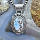 Native American Sterling Silver Oval Golden Hill Turquoise Pendant For Women