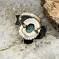 Sterling Silver Southwestern Style Oval Copper Turquoise Ring For Women