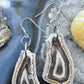 Sterling Silver Agate Slab Dangle Earrings For Women #353