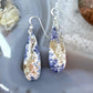Sterling Silver Teardrop Sodalite Slab Dangle Earrings For Women #504