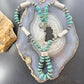 Sterling Silver Southwestern Style Turquoise Disk Beads &Starling Beads 20" Necklace For Women #1