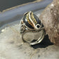 Carolyn Pollack Sterling Silver & Brass Marquise Onyx Decorated Ring For Women