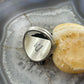 Native American Sterling Oval Pink Conch Decorated Shield Ring Size 11.75 For Men