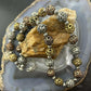 Carolyn Pollack Sterling Silver & Brass Swirl Hollow Beaded Necklace For Women