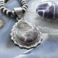Sterling Silver Southwestern Style Teardrop Peanut Obsidian Decorated Pendant For Women