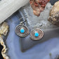 Brad Panteah Sterling Silver Circle of Life Turquoise Dangle Earrings For Women