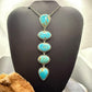 Sterling Silver Southwestern Style Kingman Turquoise Lariat Necklace For Women #1