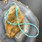 Sterling Silver 4mm Rounded Turquoise Beads 16" Necklace For Women