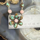 Sterling Silver Southwestern Style Turquoise &Pink Conch 20" Cluster Necklace For Women