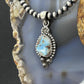 Sterling Silver Southwestern Style Golden Hill Turquoise Decorated Pendant For Women
