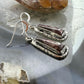 Native American Sterling Silver Trapeze Wild Horse Dangle Earrings For Women.