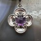 Carolyn Pollack Sterling Silver Faceted Round Amethyst Enhancer Pendant For Women