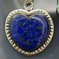 Sterling Silver Southwestern Style Lapis Heart Decorated Pendant For Women #3