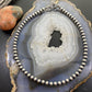 Navajo Pearl Beads 6 mm Sterling Silver Necklace Length 16" For Women
