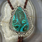Sterling Silver Southwestern Style Large Azurite Malachite Decorated Bolo Tie For Men