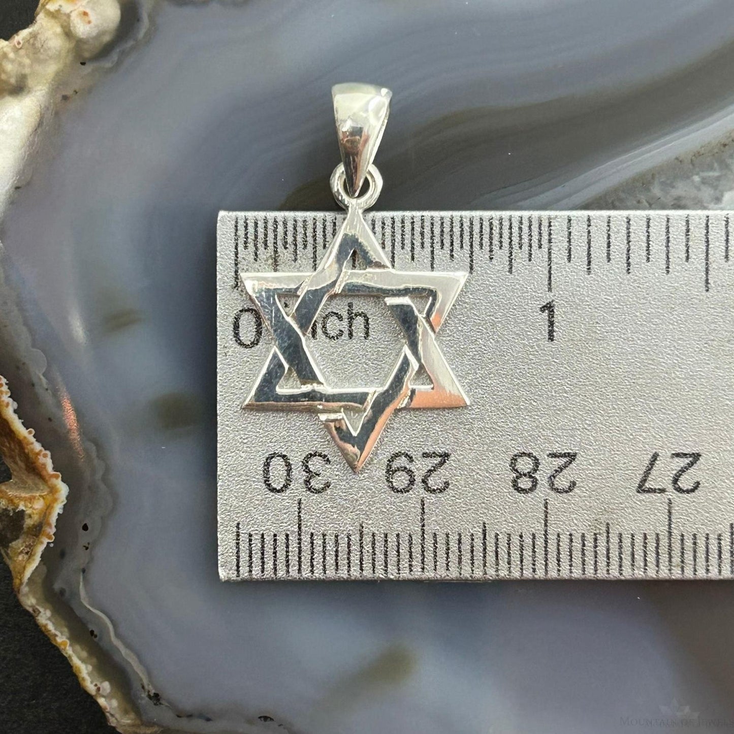 Sterling Silver Fashion Unisex Star of David Pendant