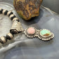 Sterling Silver Southwestern Style Pink Conch & Turquoise Pendant For Women