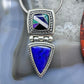 Carolyn Pollack Sterling Silver Multistone Inlay & Lapis Pendant with 17" Necklace For Women