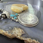 Genuine 1890 90% Morgan Silver Dollar Coin Turquoise Decorated Unisex Pendant