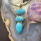 Sterling Silver Southwestern Style 3 Kingman Turquoise Pendant For Women #3