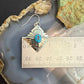 Michael Nez Navajo Sterling Silver Turquoise Pueblo Life Dangle Earrings For Women