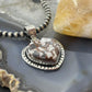 Sterling Silver Southwestern Style Wild Horse Heart Decorated Pendant For Women