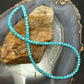 Sterling Silver 5mm Faceted Turquoise Beads 16" Necklace For Women
