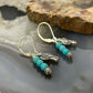 Carolyn Pollack Sterling Silver Turquoise Beads & Cactus Charm Dangle Earrings For Women