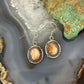 Sterling Silver Southwestern Style Spiny Oyster Dangle Earrings For Women