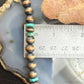 Southwestern Style Copper 8mm Navajo Pearl Beades &Turquoise 18"-20" Necklace For Women