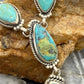 Sterling Silver Southwestern Style 13 Royston Turquoise Lariat 26" Necklace For Women