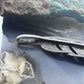 Sterling Silver Southwestern Style Curved Feather Unisex Pendant