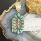 Sterling Silver Southwestern Style Turquoise Decorated Cluster Pendant For Women