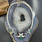 Carolyn Pollack Sterling Silver Freshwater Pearl and Floral 16"-18" Necklace For Women