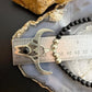 Frank Chavez Sterling Silver Native American Long Horn on Onyx 21" Necklace For Women