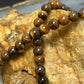 Sterling Silver 6mm Tiger's Eye Beads 16" Necklace For Women
