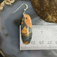 Sterling Silver Oval Maligano Jasper Slab Dangle Earrings For Women #532