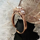 10K Rose Gold Diamonds Bridal Ring Size 6.5, Gold Ring For Women