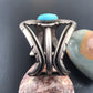Silver Native American Heavy Turquoise Split Shank Unisex Bracelet Cuff