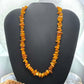 Sterling Silver Natural Amber Beaded 18" Necklace For Women