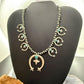 Sterling Southwestern Style 6 Small Naja & Large Naja Squash Blossom Necklace