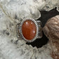 Carolyn Pollack Sterling Silver Oval Carnelian Decorated Ring For Women