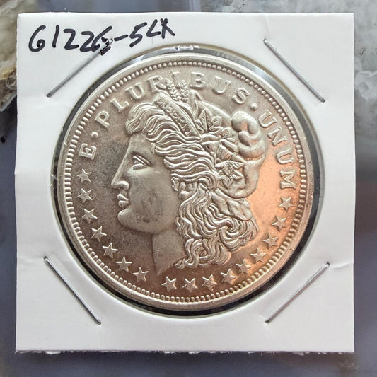 1.0 Troy Ounce .999 Pure Silver Morgan Design Round Silver Trade Unit #61226-5LX