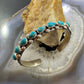 Paul Livingston Sterling Silver Silver Teardrop Turquoise Decorated Bracelet