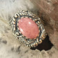 Carolyn Pollack Vintage Sterling Silver Oval Rhodonite Decorated Ring For Women