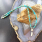 Sterling Silver Turquoise & Navajo Pearl Beads With Squash Blossom Necklace For Women